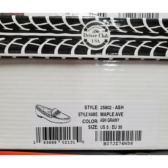 Driver Club USA 5 Penny Loafers Gray Leather New - Picture 6 of 6